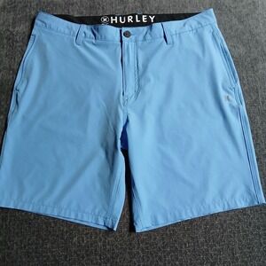 Hurley Men's All Day Hybrid Shorts Bliss Blue Casual Board Shorts Size 40